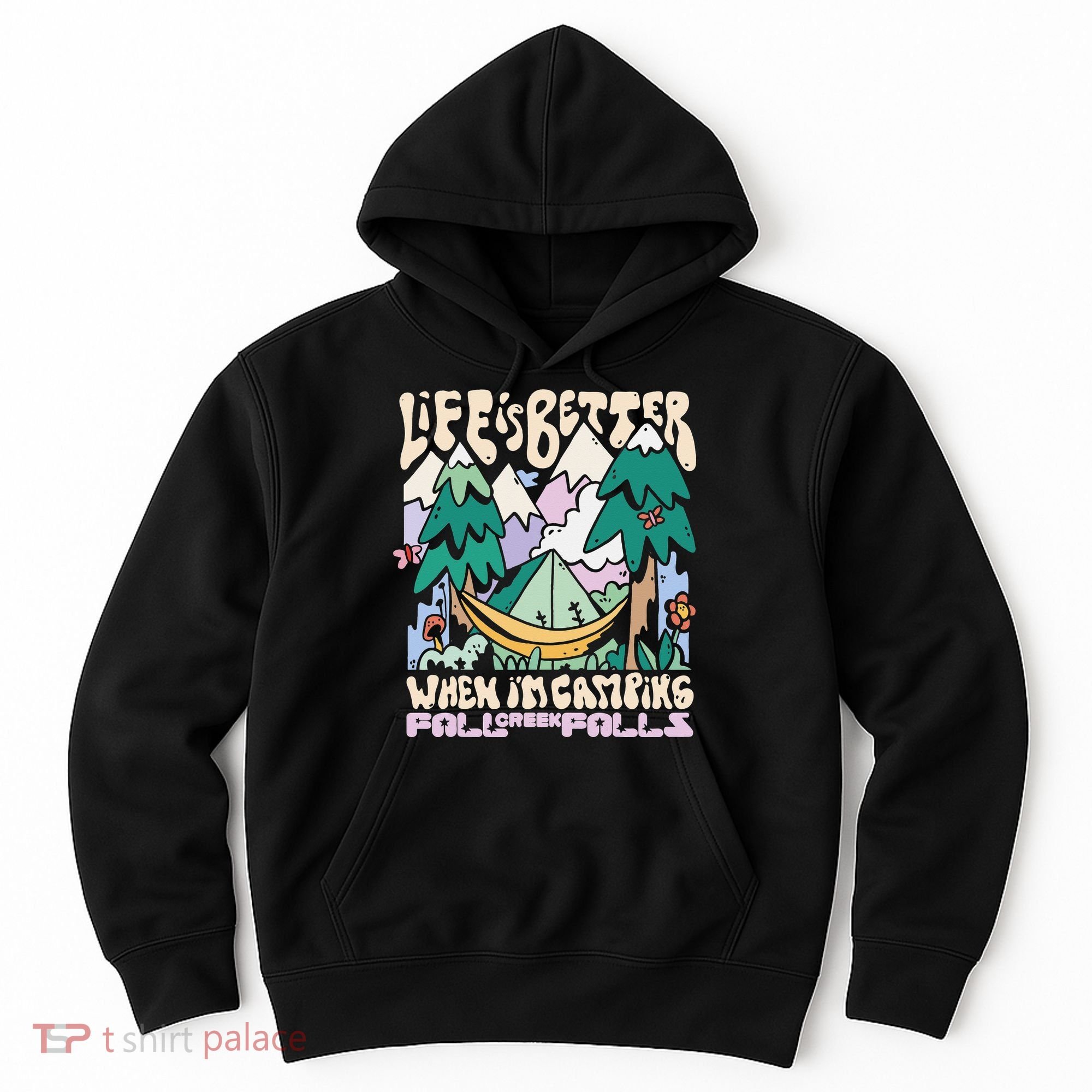 Mountains Fall Creek Falls Tennessee Camping Hoodie