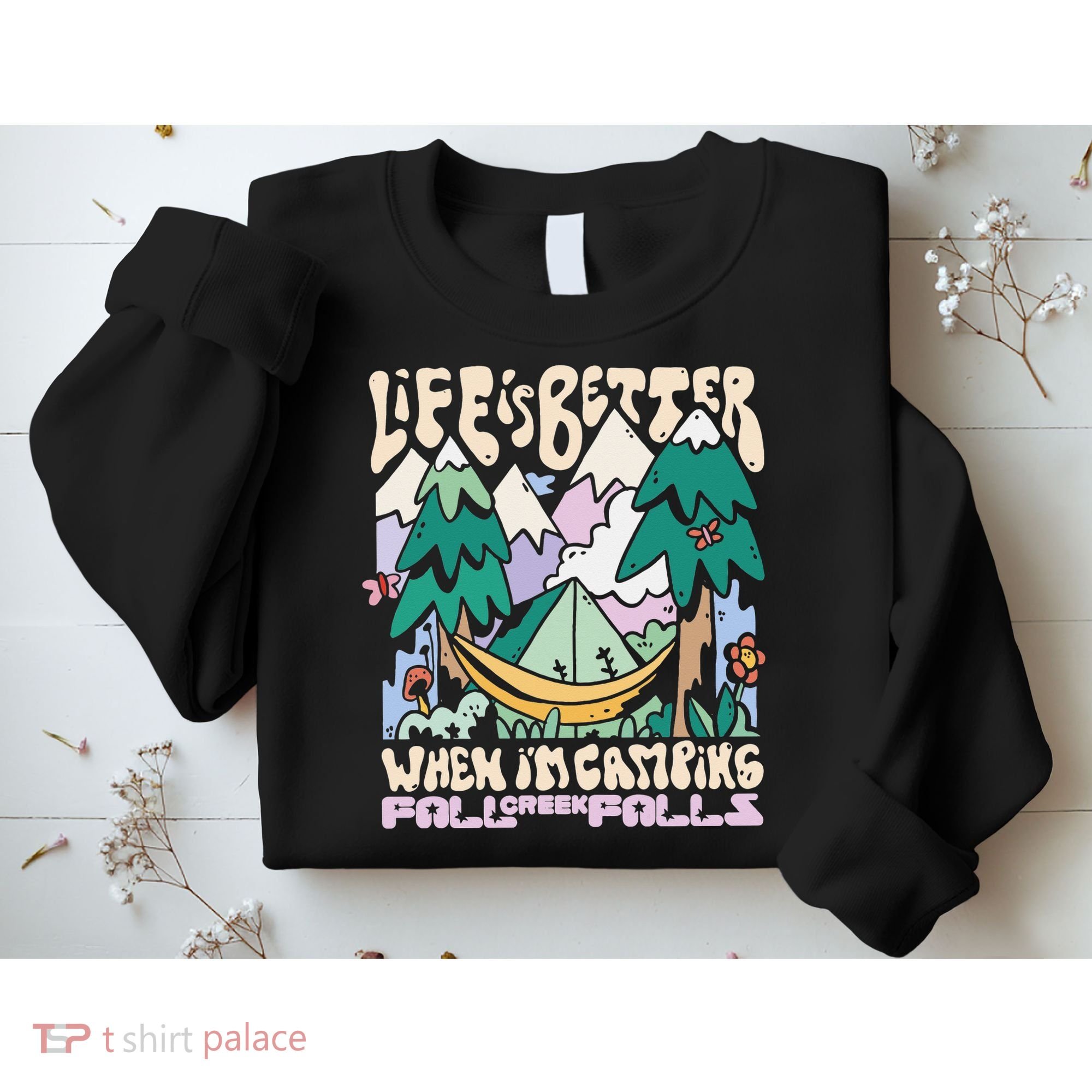 Mountains Fall Creek Falls Tennessee Camping Sweatshirt