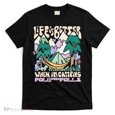 Mountains Fall Creek Falls Tennessee Camping T-Shirt
