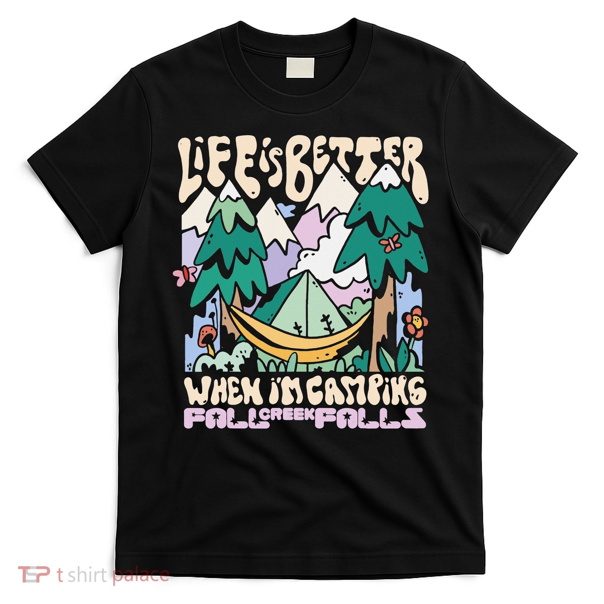 Mountains Fall Creek Falls Tennessee Camping T-Shirt