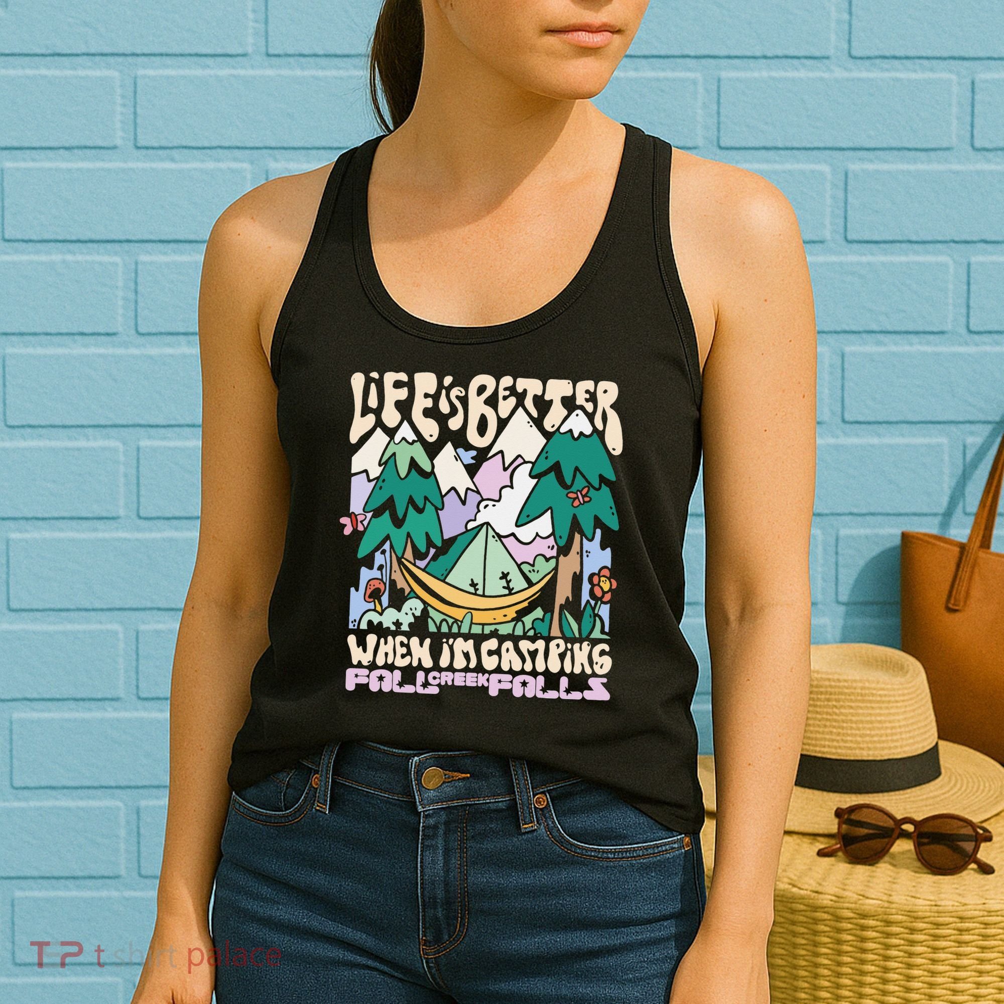 Mountains Fall Creek Falls Tennessee Camping Women's Tank Top