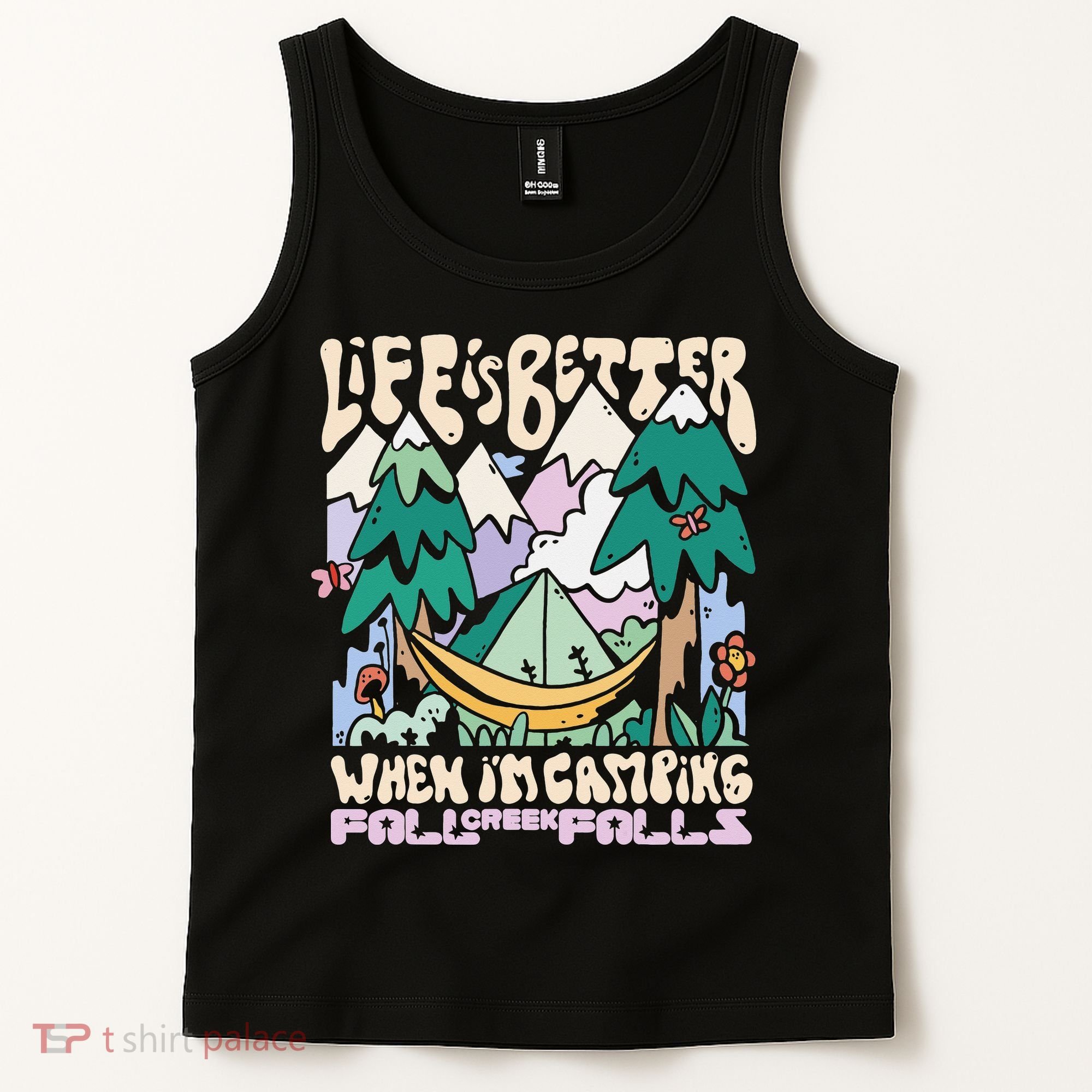 Mountains Fall Creek Falls Tennessee Camping Tank Top