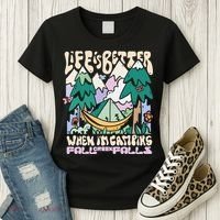 Mountains Fall Creek Falls Tennessee Camping Women's T-Shirt thumb 3