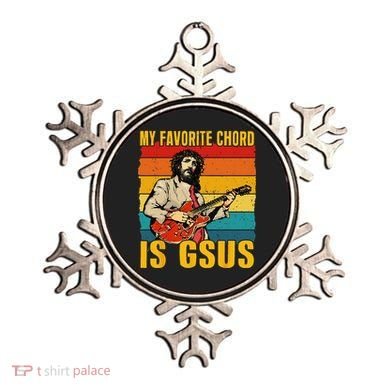 My Favorite Chord Is Gsus Jesus Playing Guitar Vintage Ornament