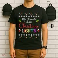 My Favorite Color Is Christmas Lights T-Shirt thumb 6