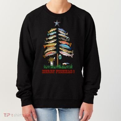 Merry Fishmas Christmas Fish Tree Meaningful Gift Women's Sweatshirt