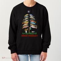 Merry Fishmas Christmas Fish Tree Meaningful Gift Women's Sweatshirt thumb 0