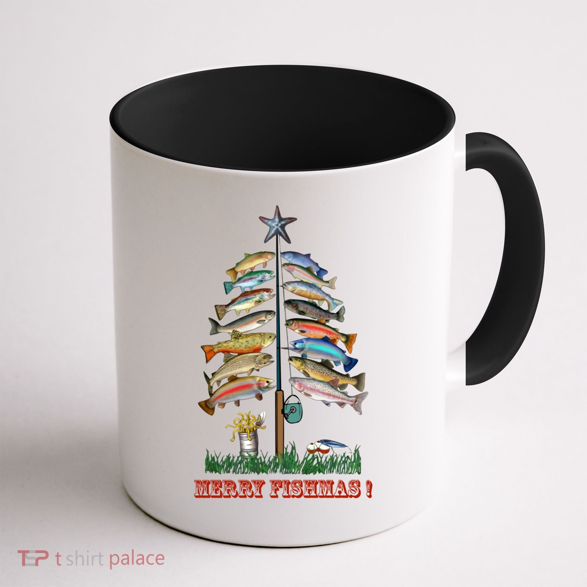 Merry Fishmas Christmas Fish Tree Meaningful Gift Coffee Mug