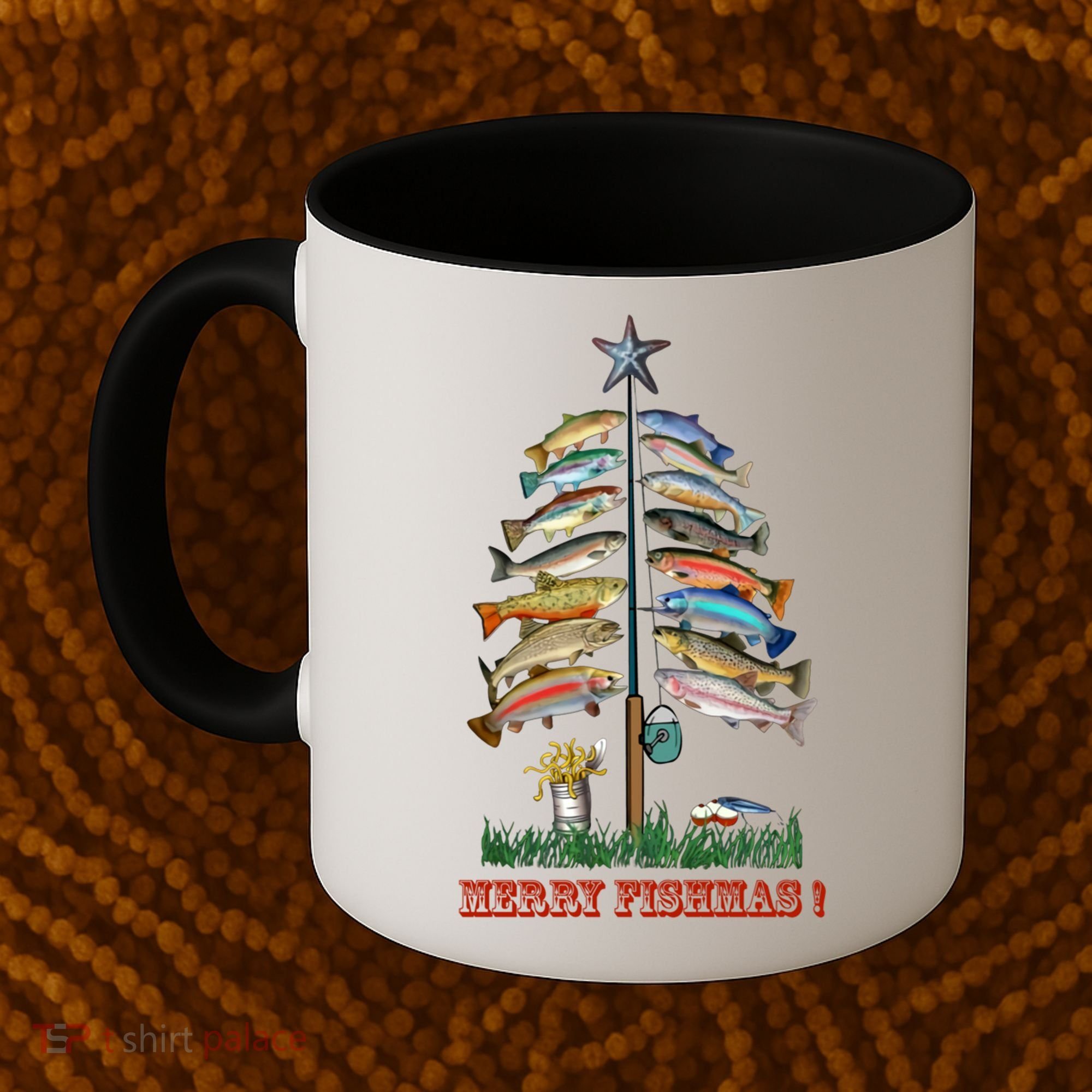 Merry Fishmas Christmas Fish Tree Meaningful Gift Coffee Mug