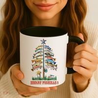 Merry Fishmas Christmas Fish Tree Meaningful Gift Coffee Mug thumb 3