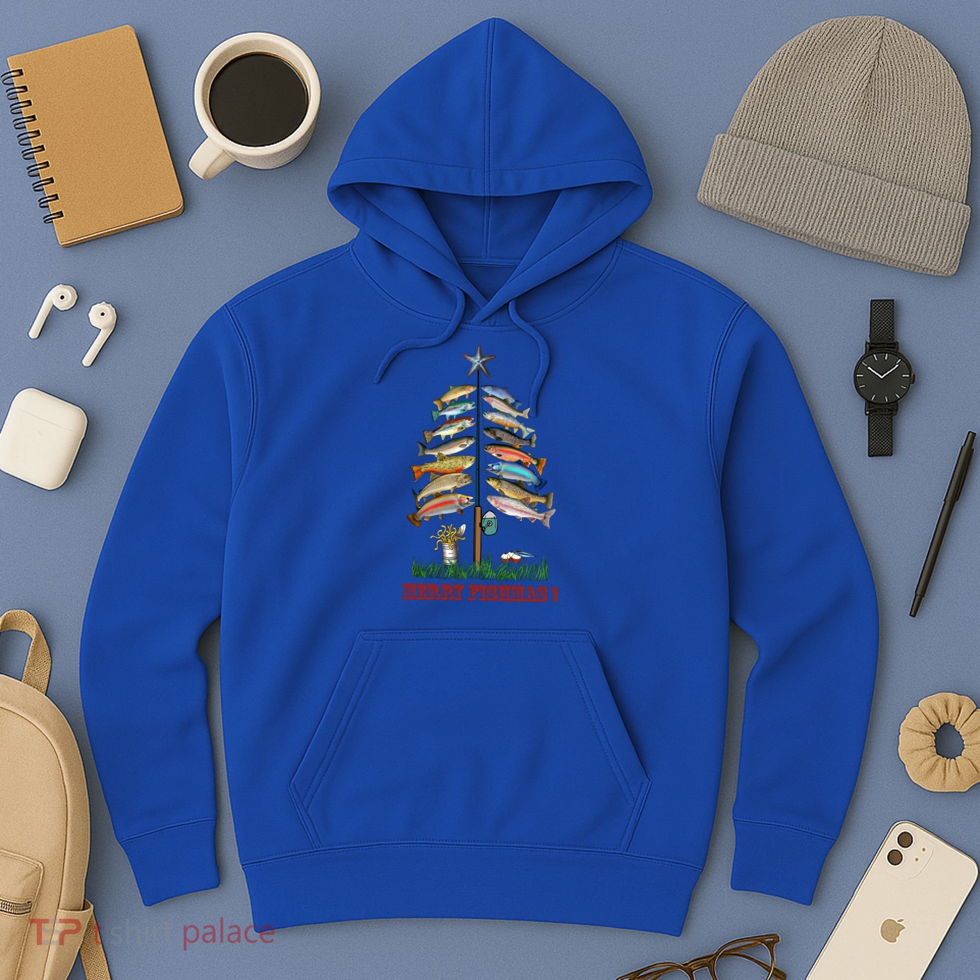 Merry Fishmas Christmas Fish Tree Meaningful Gift Hoodie