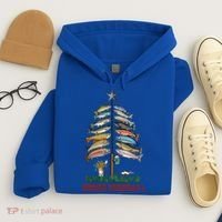Merry Fishmas Christmas Fish Tree Meaningful Gift Hoodie thumb 4