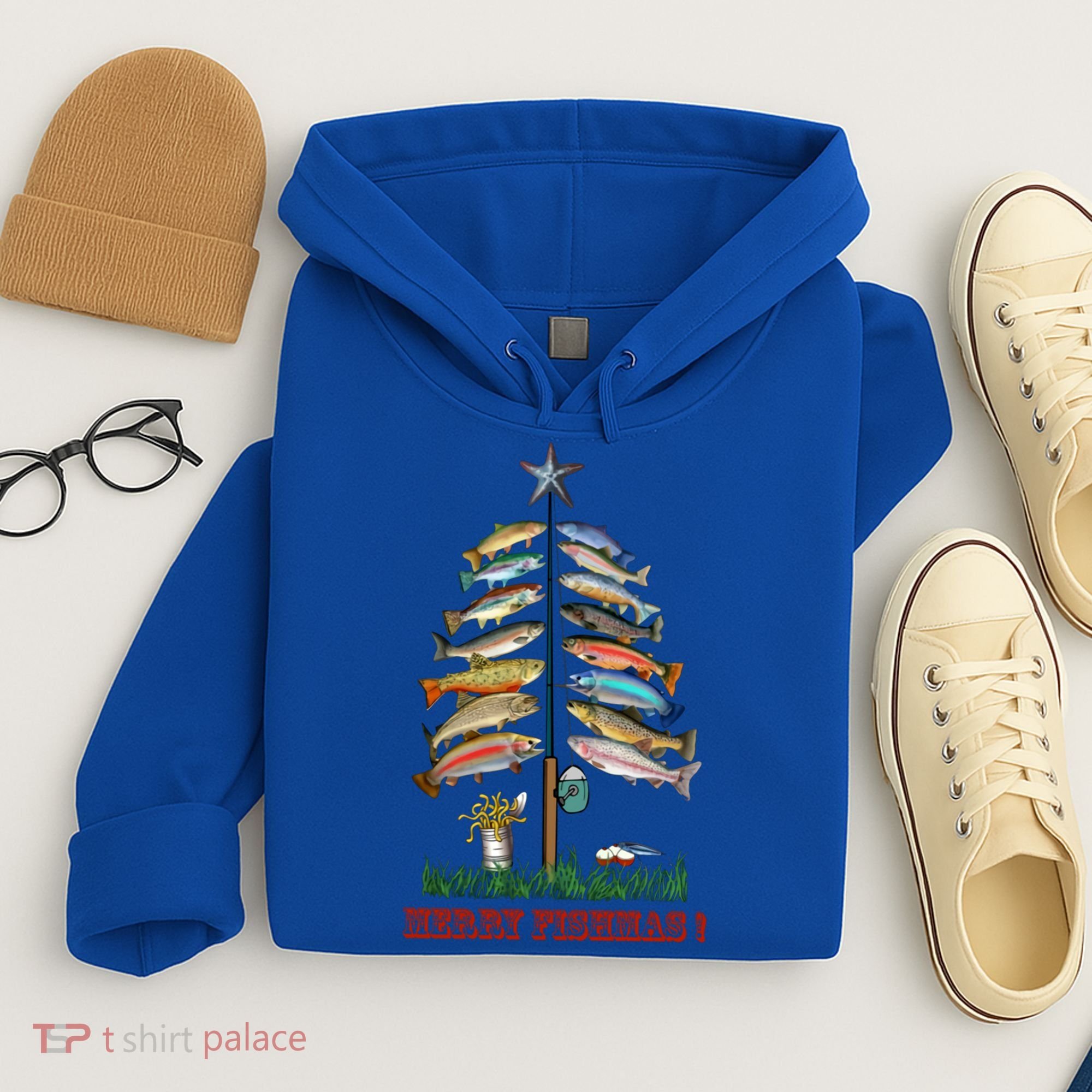Merry Fishmas Christmas Fish Tree Meaningful Gift Hoodie