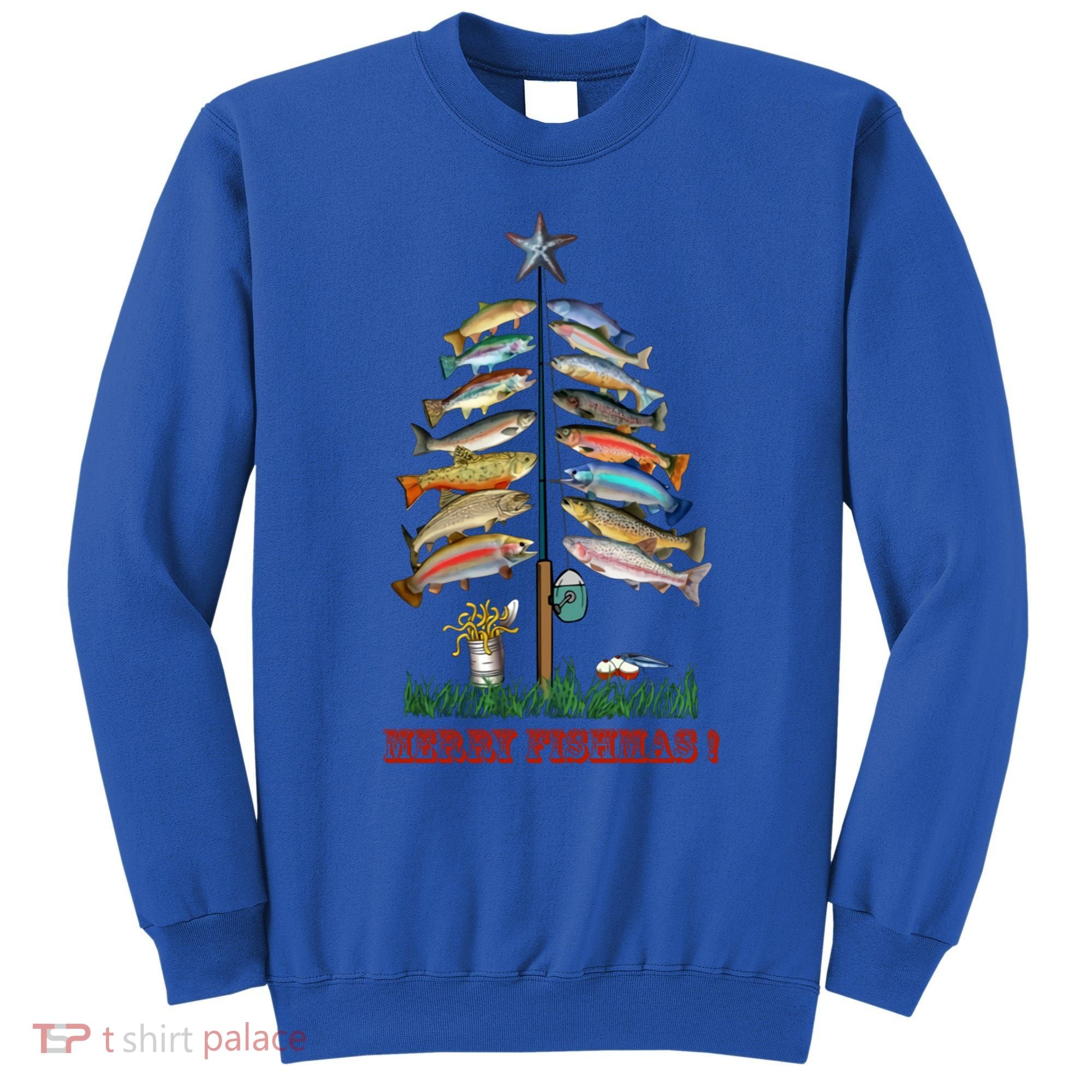 Merry Fishmas Christmas Fish Tree Meaningful Gift Sweatshirt