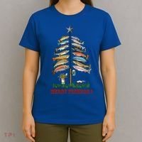 Merry Fishmas Christmas Fish Tree Meaningful Gift T-Shirt thumb 4