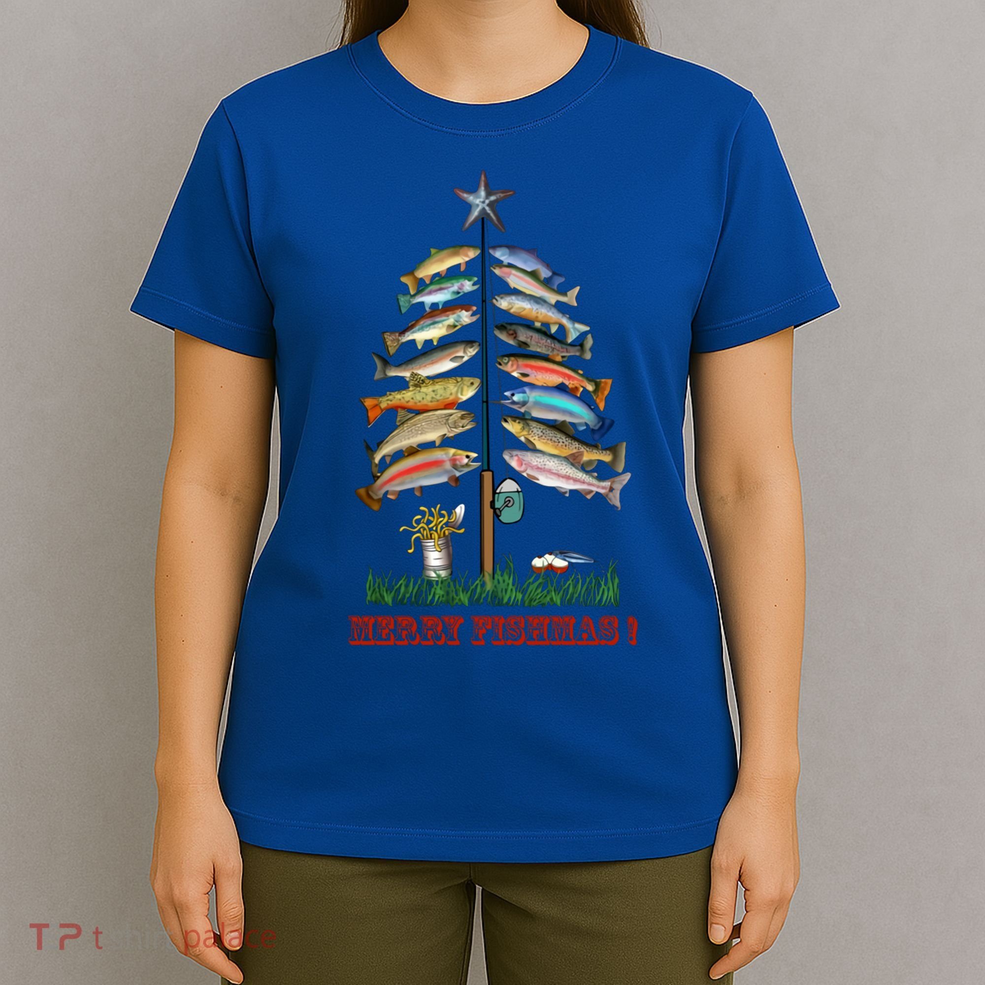 Merry Fishmas Christmas Fish Tree Meaningful Gift T-Shirt