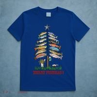Merry Fishmas Christmas Fish Tree Meaningful Gift T-Shirt thumb 5