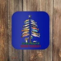 Merry Fishmas Christmas Fish Tree Meaningful Gift Coaster thumb 0