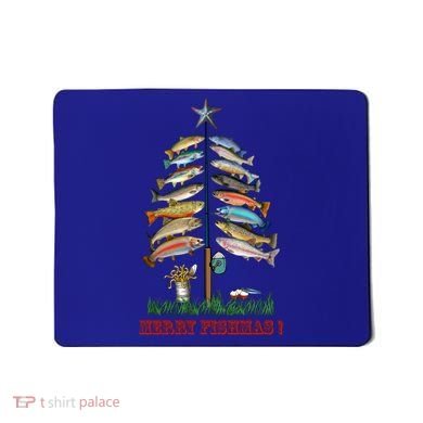 Merry Fishmas Christmas Fish Tree Meaningful Gift Mousepad