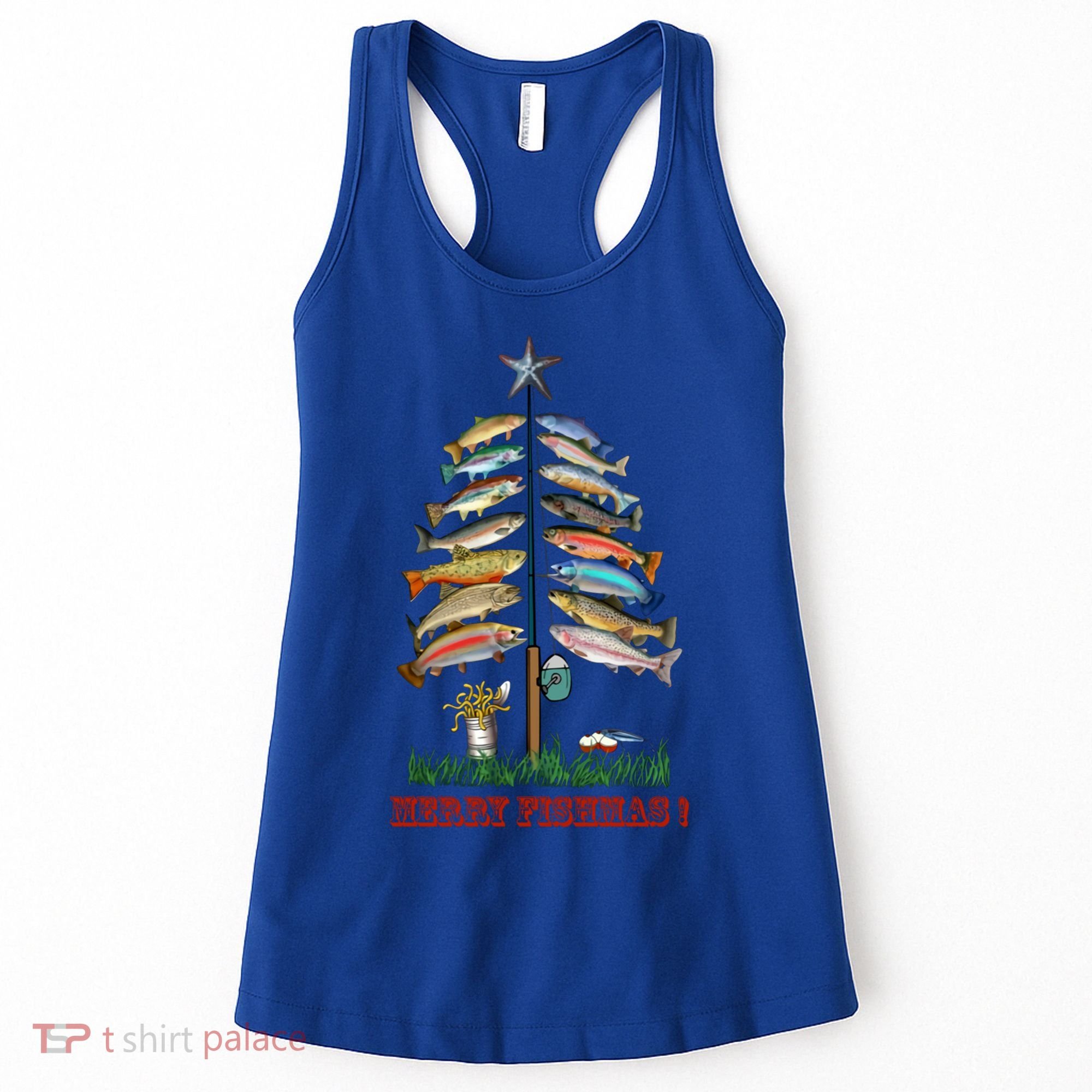 Merry Fishmas Christmas Fish Tree Meaningful Gift Women's Tank Top