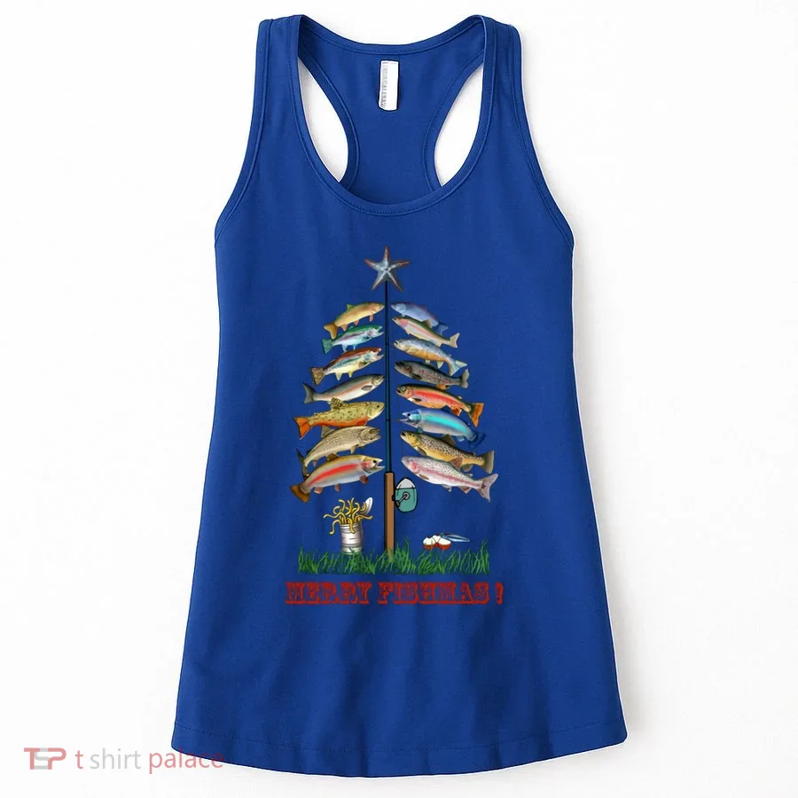 Merry Fishmas Christmas Fish Tree Meaningful Gift Women's Tank Top