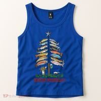 Merry Fishmas Christmas Fish Tree Meaningful Gift Tank Top thumb 2
