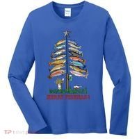 Merry Fishmas Christmas Fish Tree Meaningful Gift Women's Long Sleeve Shirt thumb 0