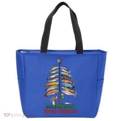 Merry Fishmas Christmas Fish Tree Meaningful Gift Tote Bag