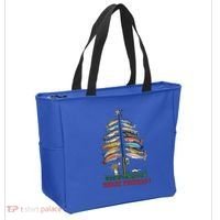 Merry Fishmas Christmas Fish Tree Meaningful Gift Tote Bag thumb 2