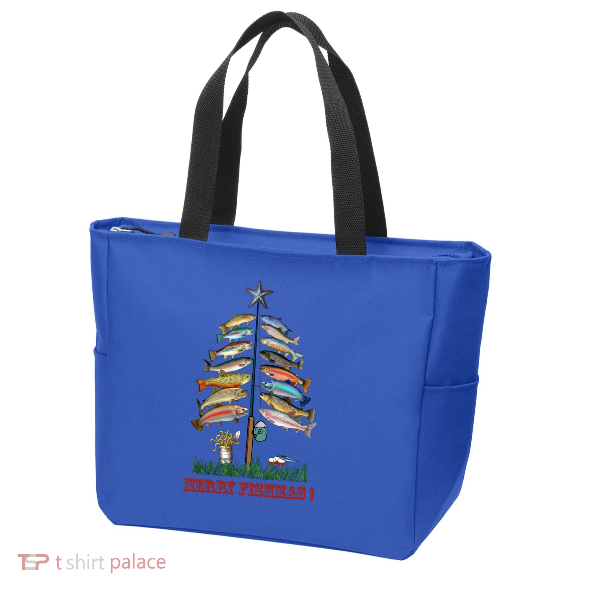 Merry Fishmas Christmas Fish Tree Meaningful Gift Tote Bag