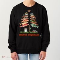 Merry Fishmas Christmas Fish Tree Gift Women's Sweatshirt thumb 0