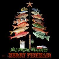 Merry Fishmas Christmas Fish Tree Gift USA-Made Doggie Bandana thumb 2