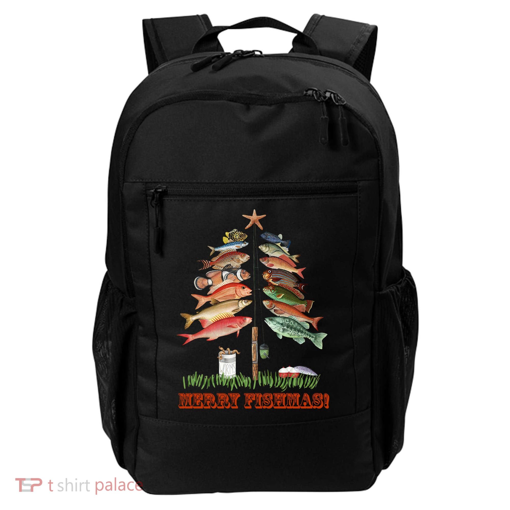 Merry Fishmas Christmas Fish Tree Gift Backpack
