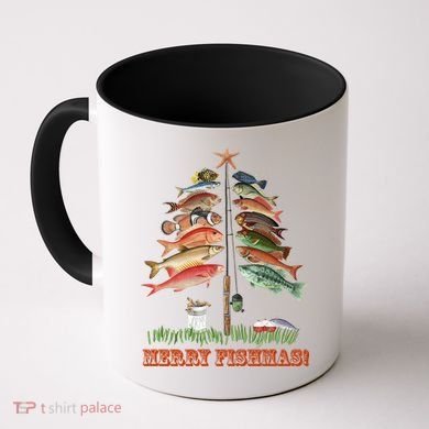Merry Fishmas Christmas Fish Tree Gift Coffee Mug