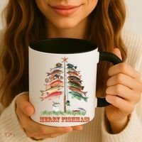 Merry Fishmas Christmas Fish Tree Gift Coffee Mug thumb 3