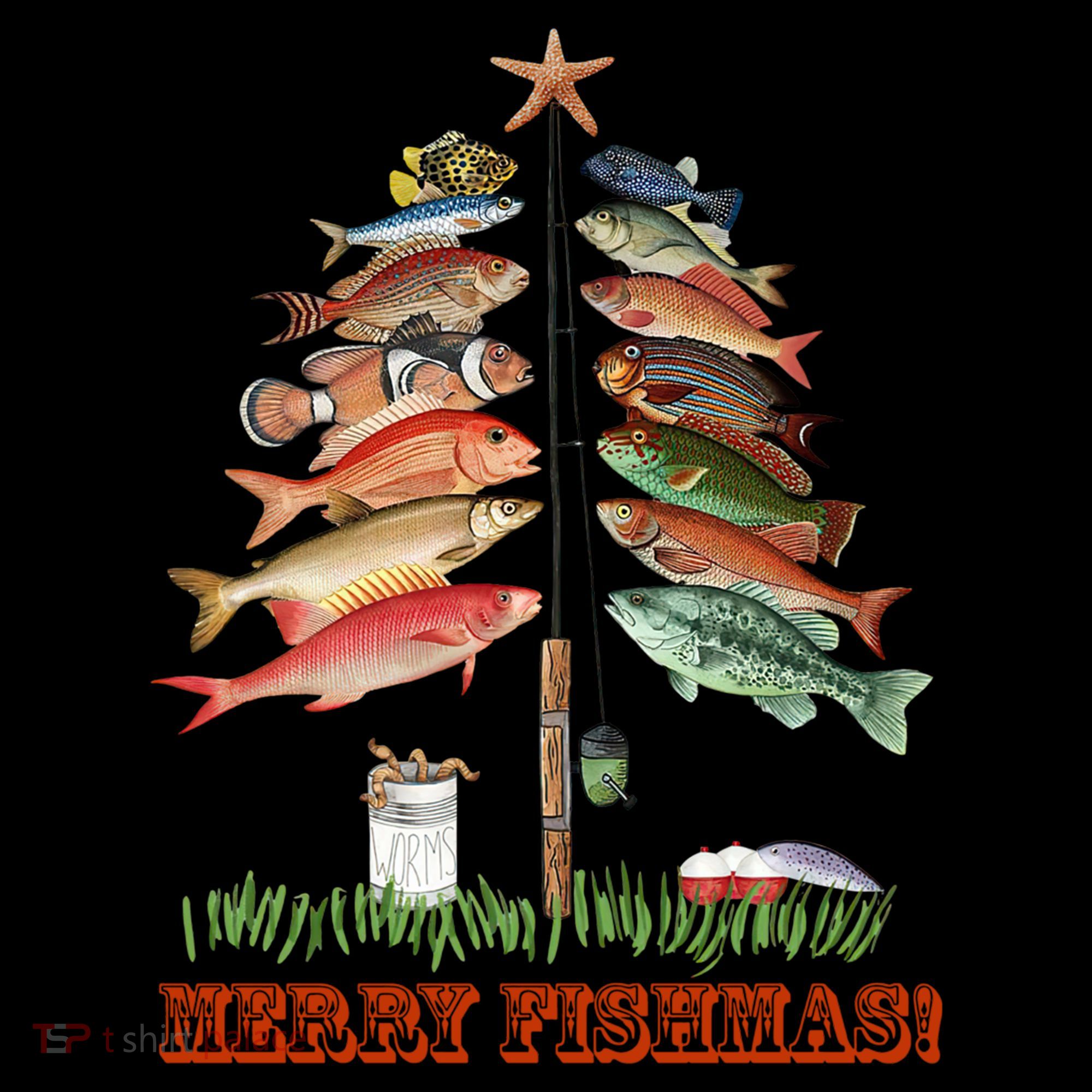 Merry Fishmas Christmas Fish Tree Gift Women's Hoodie