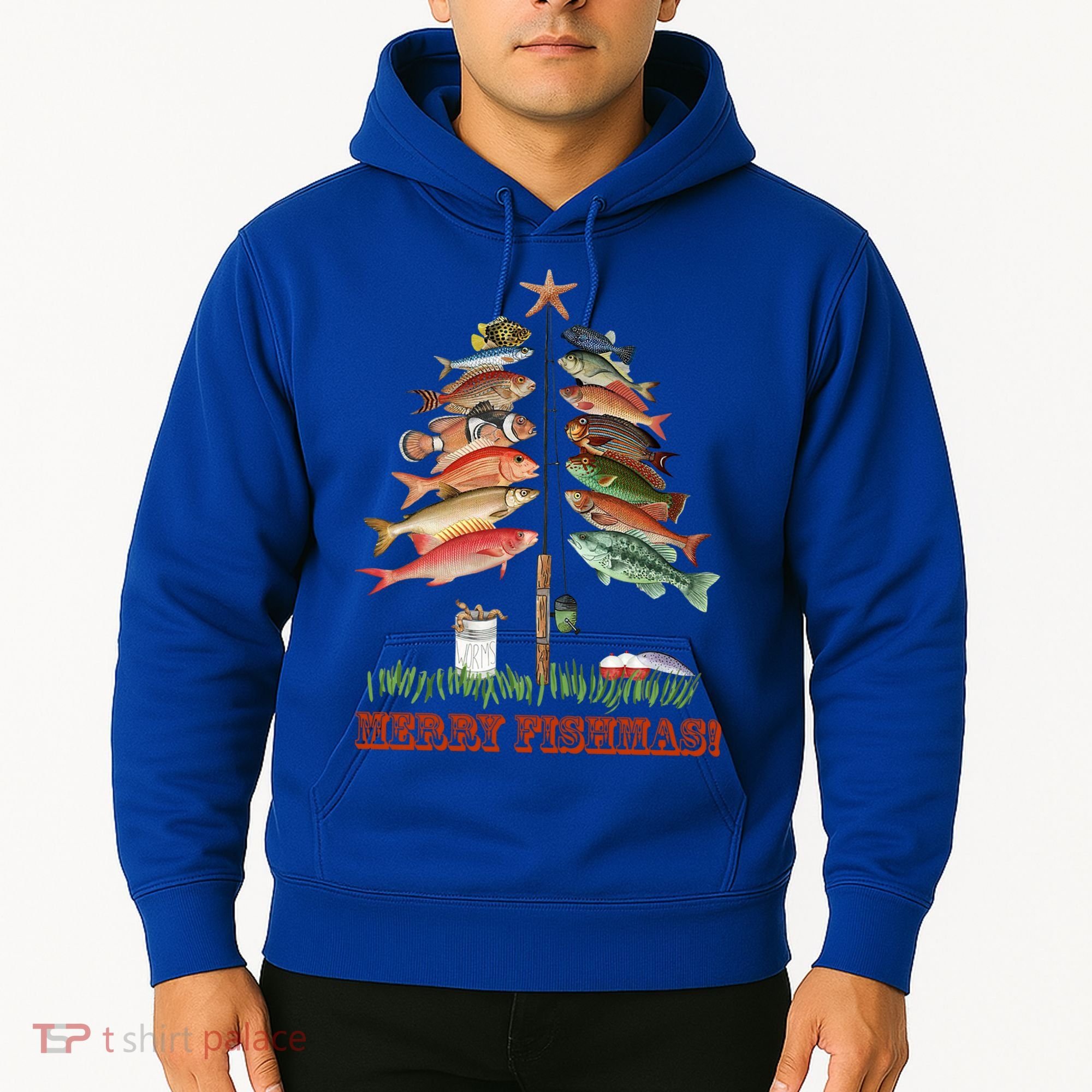 Merry Fishmas Christmas Fish Tree Gift Hoodie