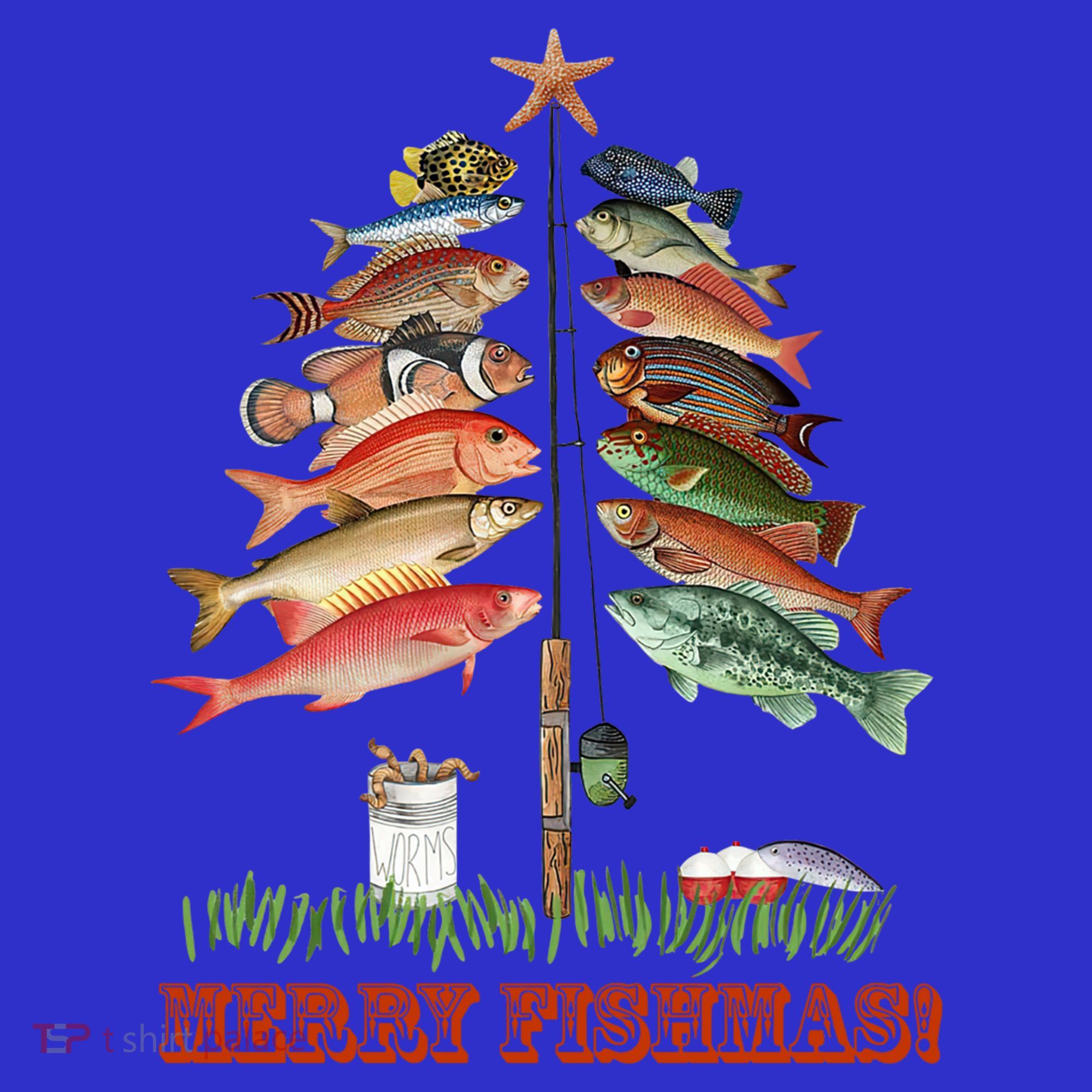 Merry Fishmas Christmas Fish Tree Gift Long Sleeve Shirt
