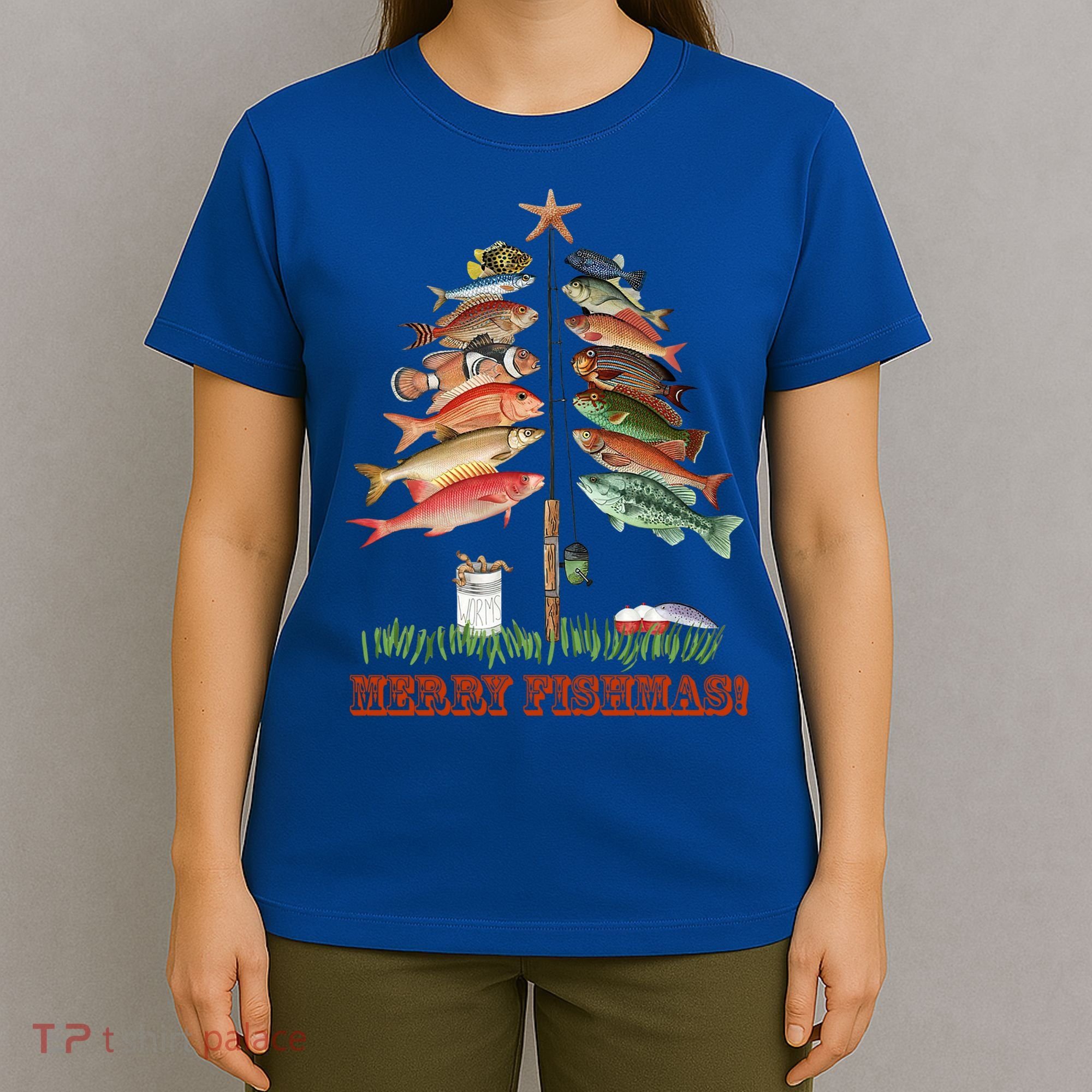 Merry Fishmas Christmas Fish Tree Gift T-Shirt