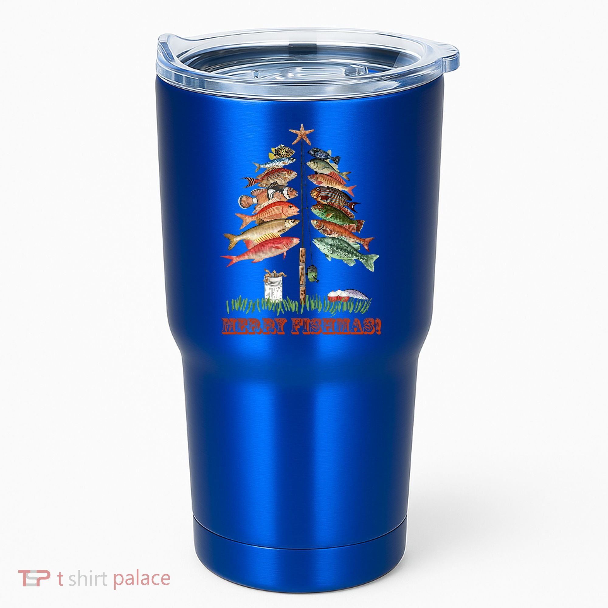 Merry Fishmas Christmas Fish Tree Gift Tumbler