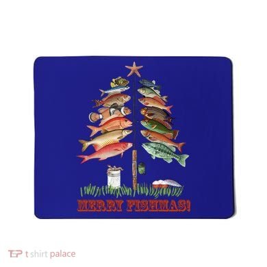 Merry Fishmas Christmas Fish Tree Gift Mousepad