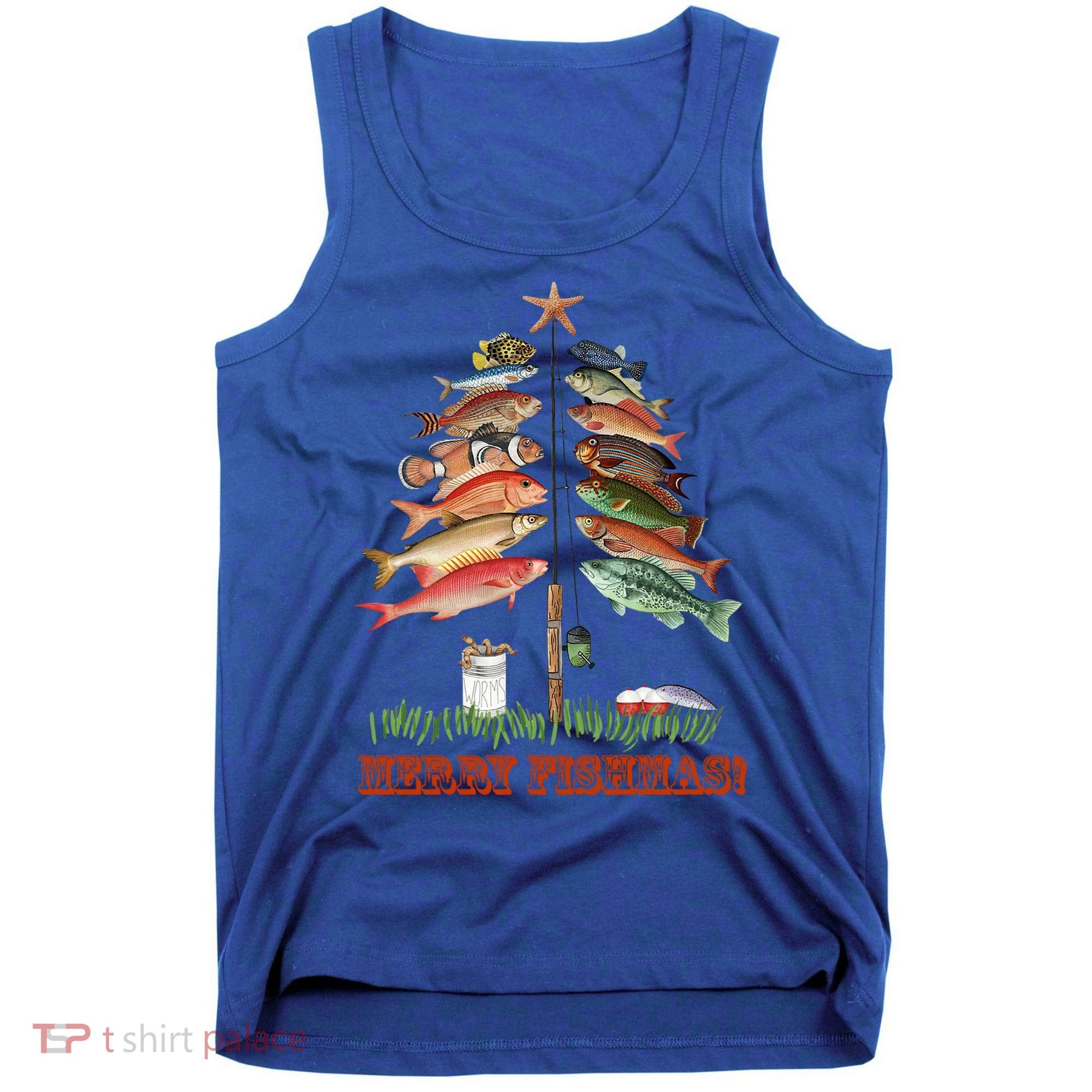 Merry Fishmas Christmas Fish Tree Gift Tank Top