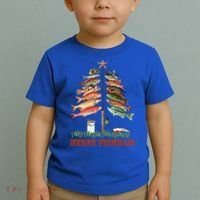 Merry Fishmas Christmas Fish Tree Gift Toddler T-Shirt thumb 2