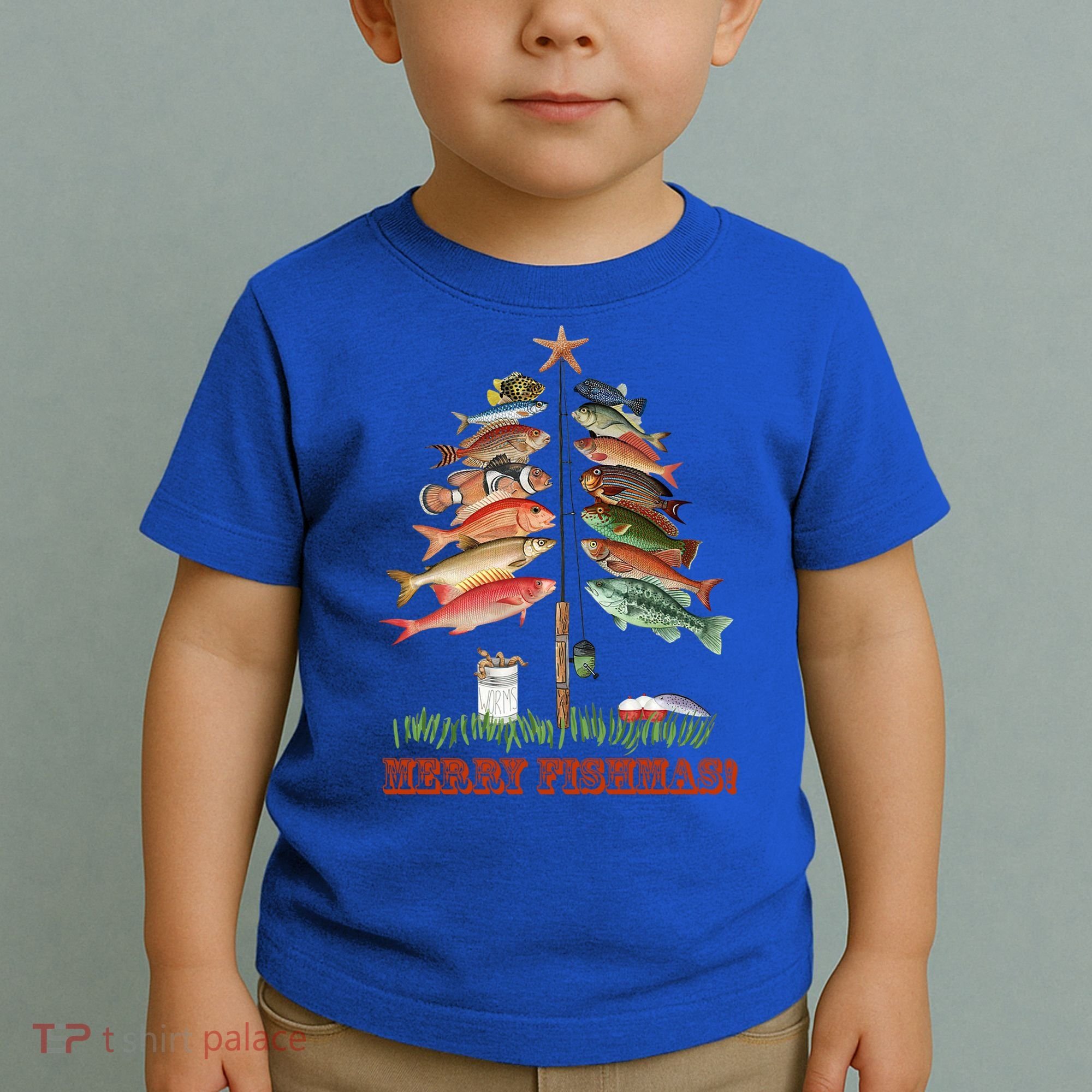 Merry Fishmas Christmas Fish Tree Gift Toddler T-Shirt