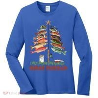 Merry Fishmas Christmas Fish Tree Gift Women's Long Sleeve Shirt thumb 0