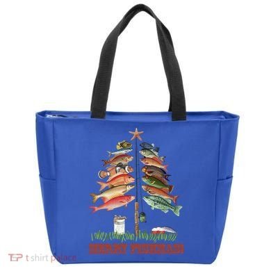 Merry Fishmas Christmas Fish Tree Gift Tote Bag