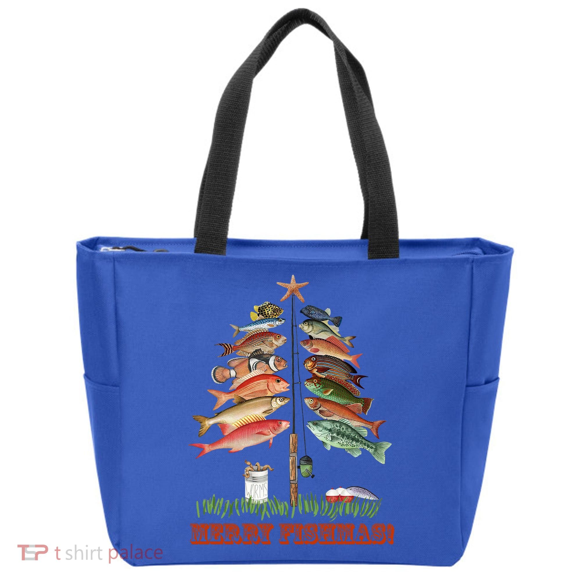 Merry Fishmas Christmas Fish Tree Gift Tote Bag