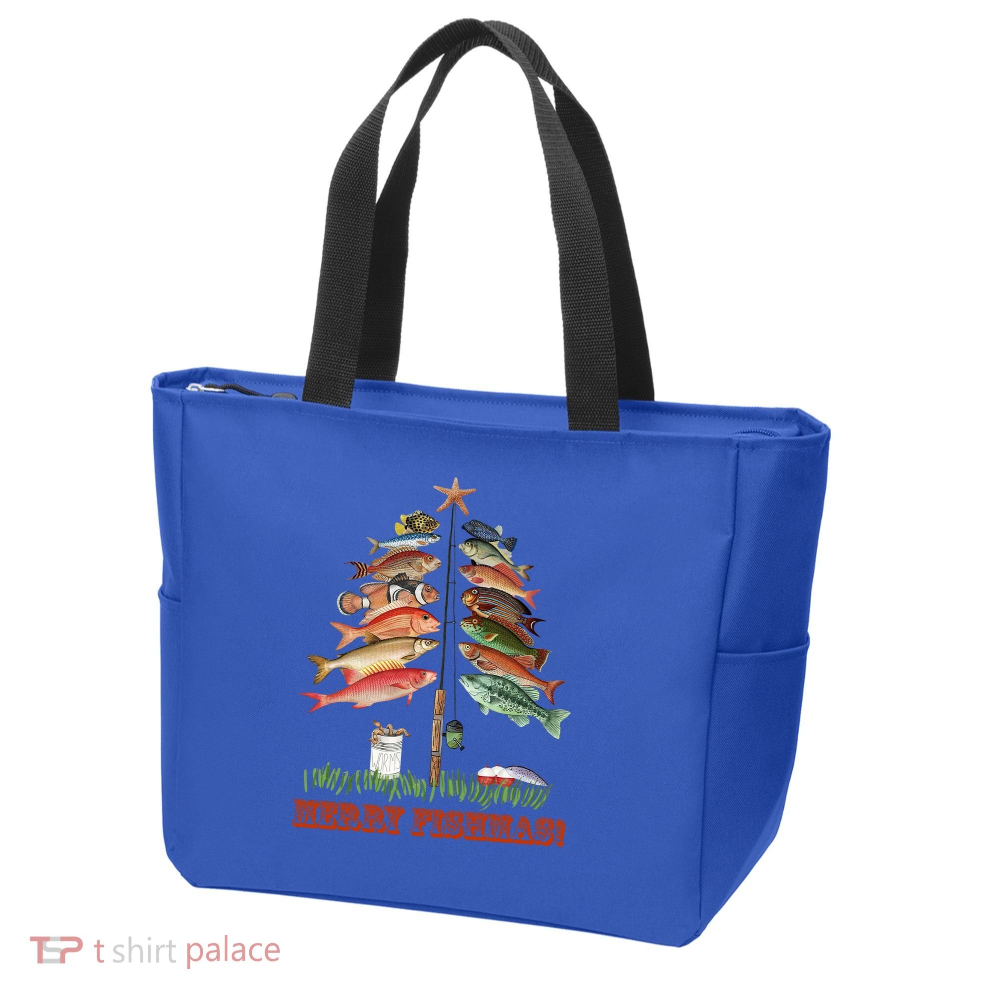 Merry Fishmas Christmas Fish Tree Gift Tote Bag