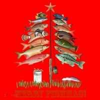 Merry Fishmas Christmas Fish Tree Gift Santa Hat thumb 1