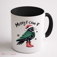 Merry F-Caw-F Christmas! Coffee Mug thumb 1